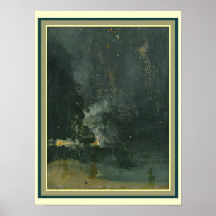 Nocturne in Black & Gold: Falling Rocket 12 x 16 Poster