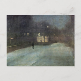 Nocturne In Grey And Gold Snow In Chelsea By Whist Postcard