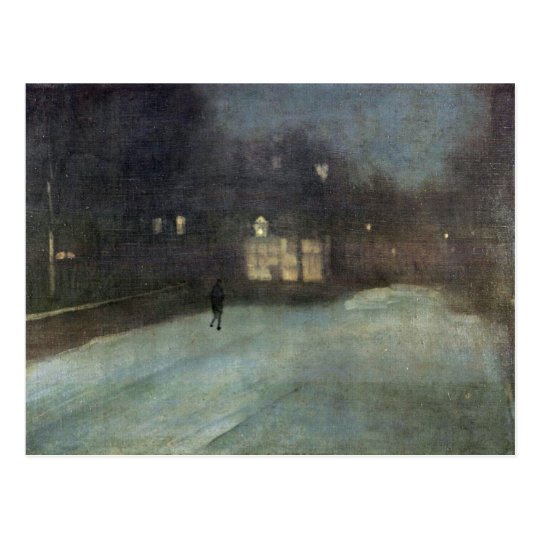 Nocturne In Grey And Gold Snow In Chelsea By Whist Postcard