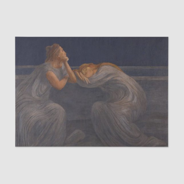 Nocturne (Silence) by Gaetano Previati Tissue Paper (Front)