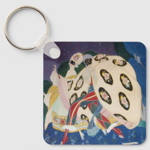 NOCTURNE WITH MASKS / Venetian Masquerade Key Ring