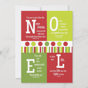 NOEL 2-Sided Scripture Verse Christmas Card