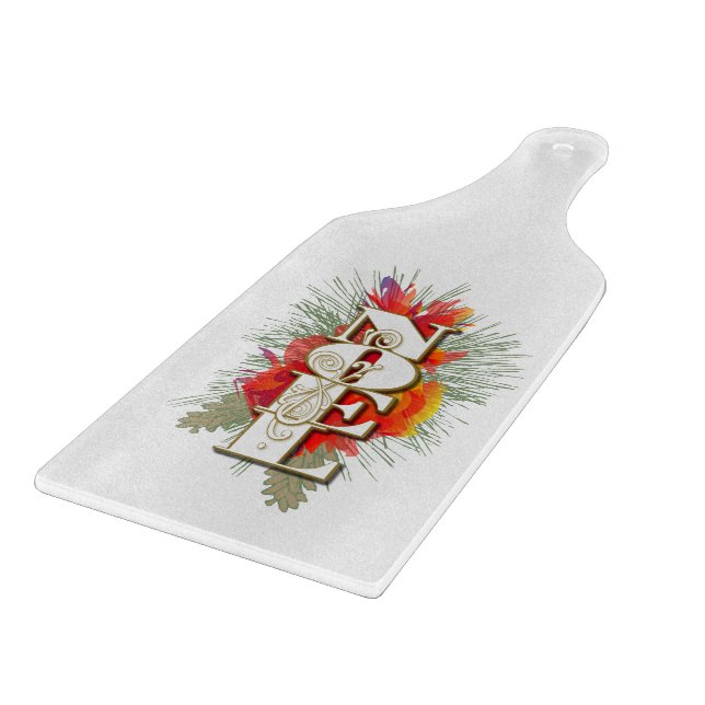 Noel Among The Pines Typgraphy Art Cutting Board (Corner)