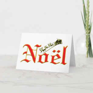 Noel and Santa Christmas Card
