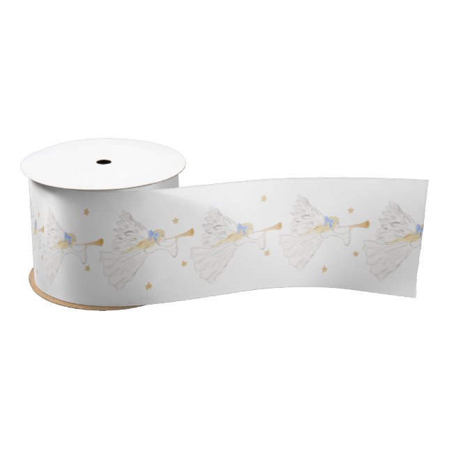 Noel Angel Christmas Ribbon Satin Ribbon (Spool)