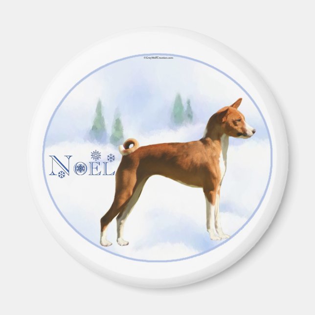 Noel Basenji Magnet (Front)
