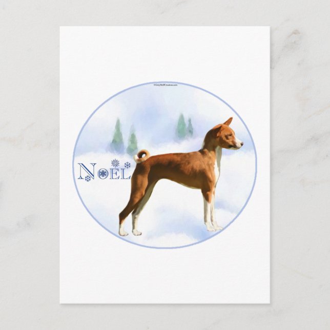 Noel Basenji Postcard (Front)