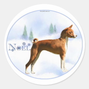 Noel Basenji Stickers