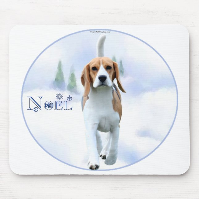 Noel Beagle Mousepad (Front)