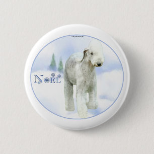 Noel Bedlington Terrier 6 Cm Round Badge