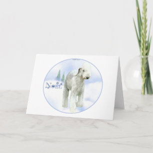 Noel Bedlington Terrier Holiday Card