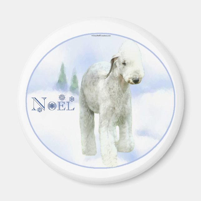 Noel Bedlington Terrier Magnet (Front)