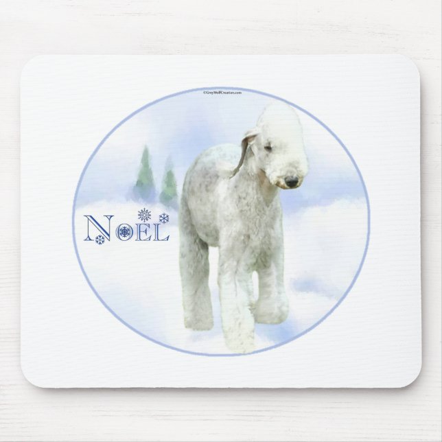 Noel Bedlington Terrier Mouse Mat (Front)