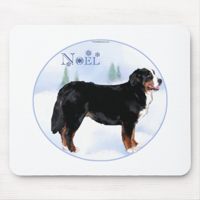 Noel Bernese Mountain Dog Mouse Mat (Front)