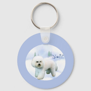 Noel Bichon Frise Key Ring
