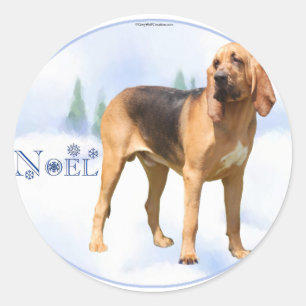 Noel Bloodhound Classic Round Sticker