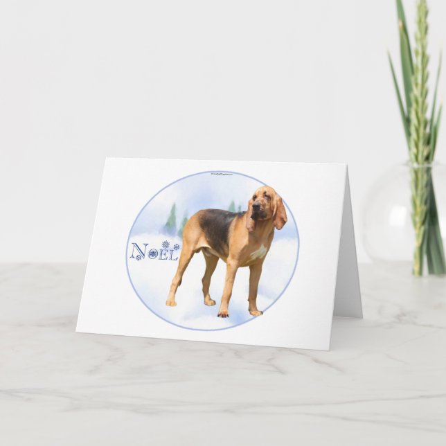 Noel Bloodhound Holiday Card (Front)