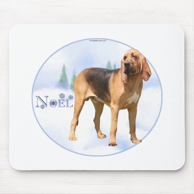 Noel Bloodhound Mouse Mat (Front)