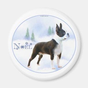 Noel Boston Terrier Magnet