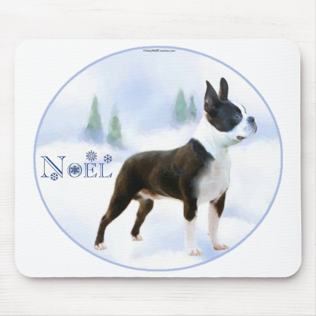 Noel Boston Terrier Mousepad (Front)