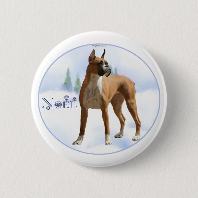Noel Boxer 6 Cm Round Badge (Front)