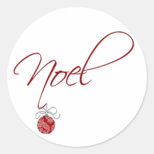 Noel Christmas Ball Customisable Holiday Stickers (Front)