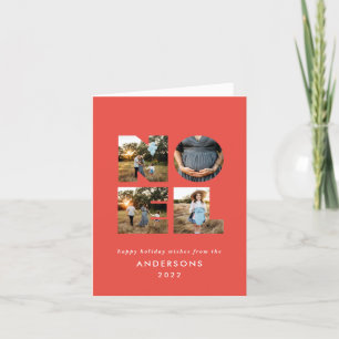 Noel Christmas bold modern 4 photo simple Holiday