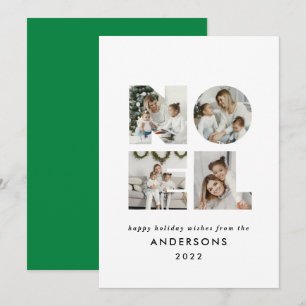 Noel Christmas bold modern 4 photo simple Holiday