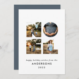 Noel Christmas bold modern 4 photo simple Holiday