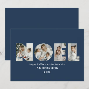 Noel Christmas bold modern 4 photo simple Holiday