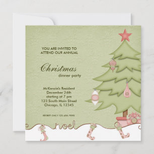 Noel Christmas Dinner Invitation