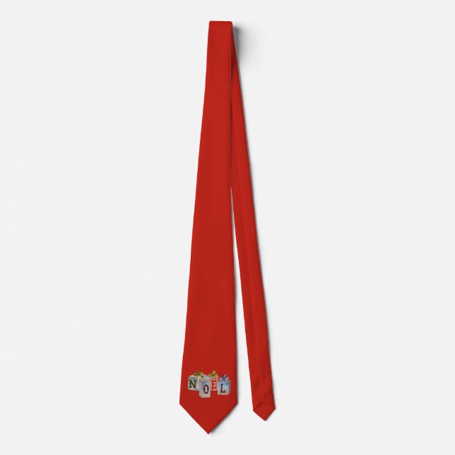 Noel Christmas gift tie (Front)