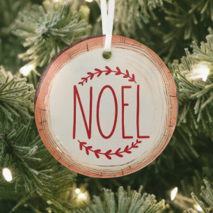 Noel Christmas Glass Tree Decoration