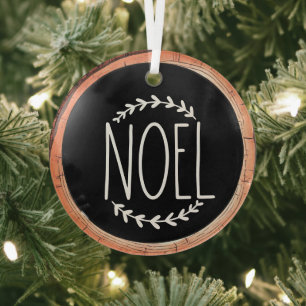 Noel Christmas Holiday Glass Tree Decoration