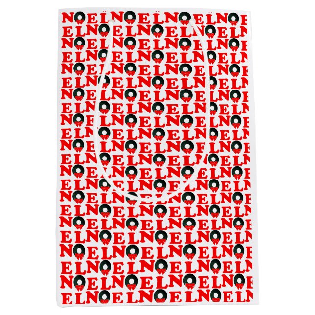 NOEL Christmas  Medium Gift Bag (Front)