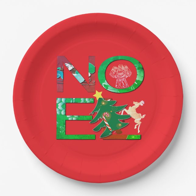 Noel Christmas  Paper Plate (Front)