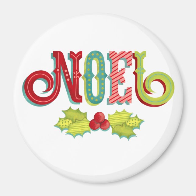 Noel Colourful Christmas Magnet (Front)