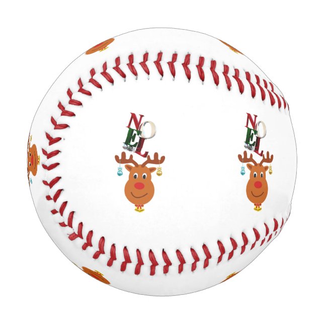 Noel Deer Bells Bauble Rudolf Snowflakes Christmas Baseball (Back Right)