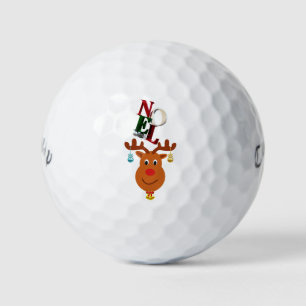 Noel Deer Bells Bauble Rudolf Snowflakes Christmas Golf Balls