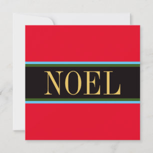 NOEL Fun Bright Christmas Red Green Black Stripes