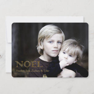 Noel (Gold) Holiday Photo Card