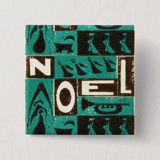 Noel Green 15 Cm Square Badge (Front)