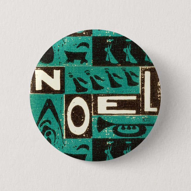 Noel Green 6 Cm Round Badge (Front)