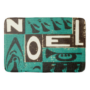 Noel Green Block Print Bath Mat