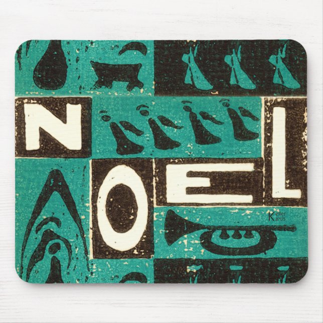 Noel Green Mouse Mat (Front)