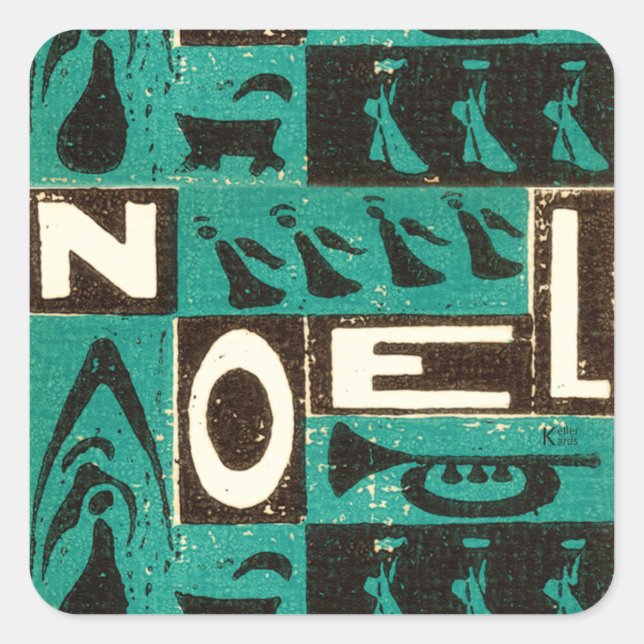 Noel Green Square Sticker (Front)