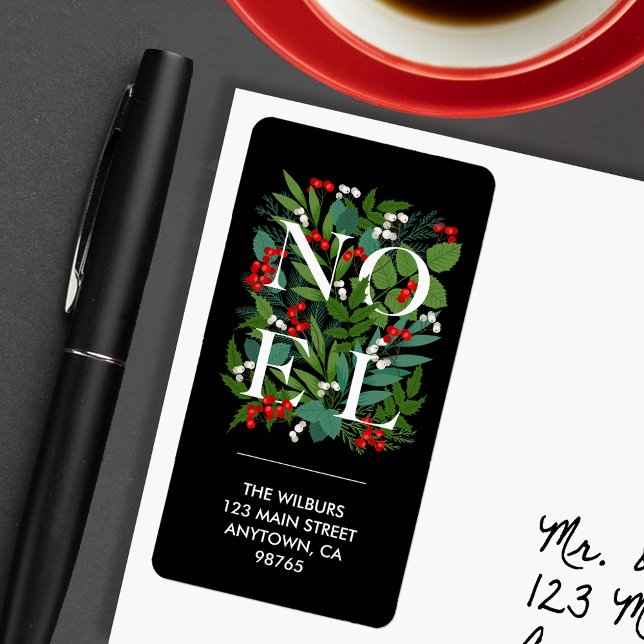 NOEL Greenery Berries Address Label (Creator Uploaded)