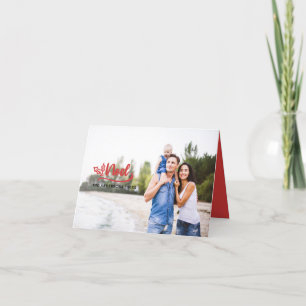 Noel hand drawn script Christmas holiday card