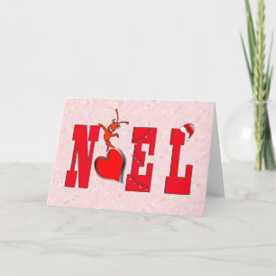 Noel Heart Cute Crawfish/Lobster Card
