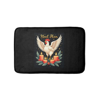 Noel Hen Chicken Bath Mat